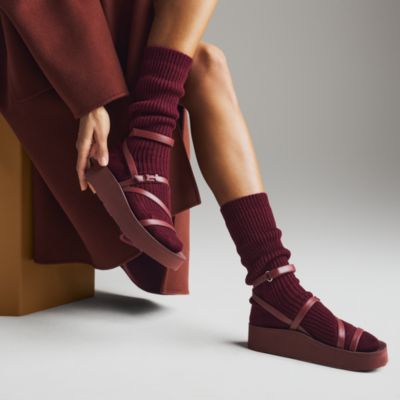 エルメス 赤 レザー ミュール レッド - レディス シューズ | エルメス | Hermès - エルメス